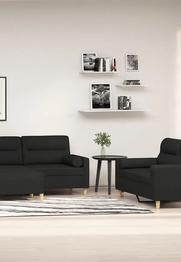 Komfortabel soffa i svart från vidaXL.