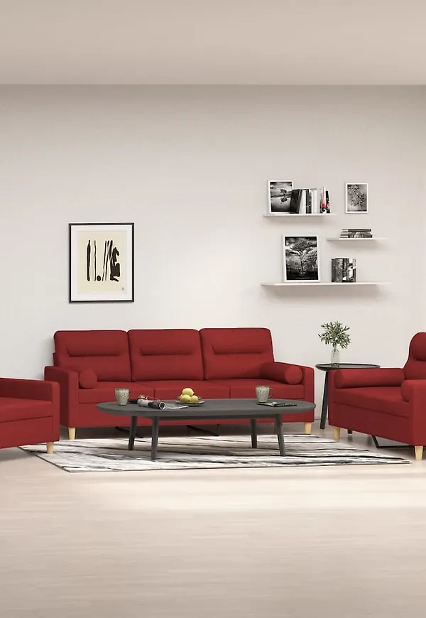 Röd vidaXL-soffa i fin modell.