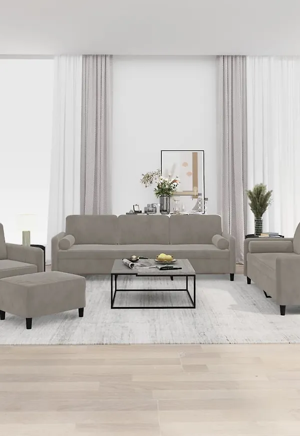 Grå VidaXL soffa som passar perfekt till våren 2025!