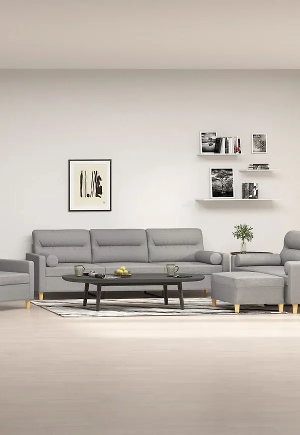 Grå vidaXL-soffa i jättesnygg modell.