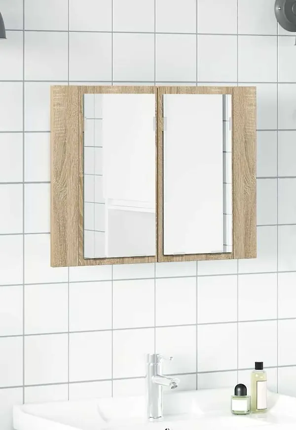 Klassisk brun skåp i ek från vidaXL.