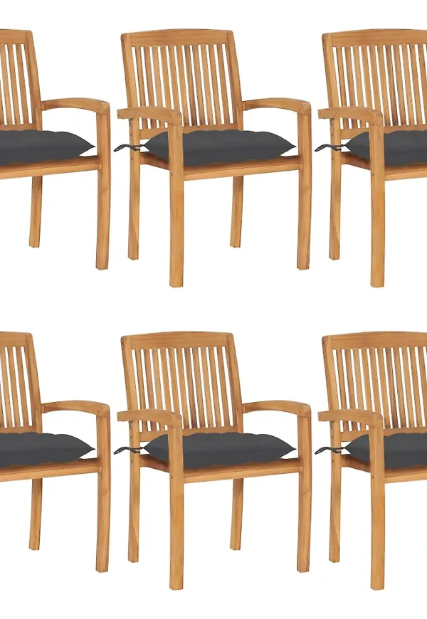 Modern utestol i teak från vidaXL.