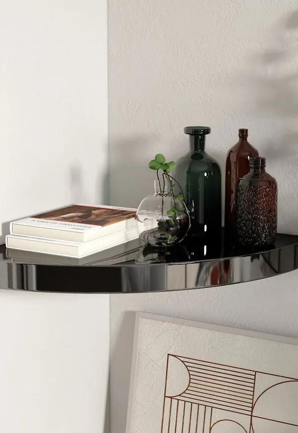 Riktigt trendig vägghylla i svart från vidaXL.