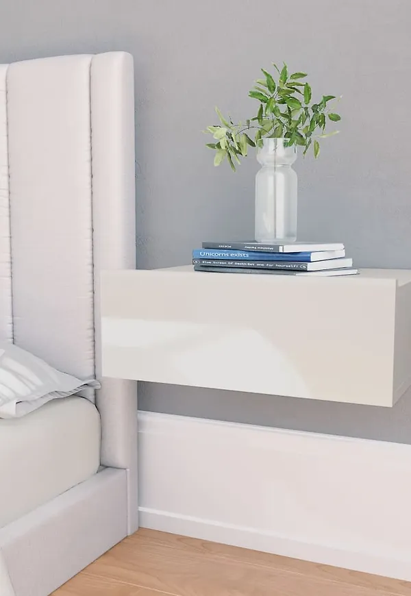 Otroligt snygg nattduksbord i vitt från vidaXL.