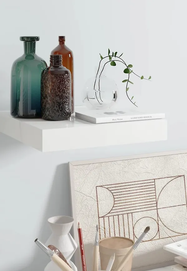 Elegant vit hylla 2025 från vidaXL.