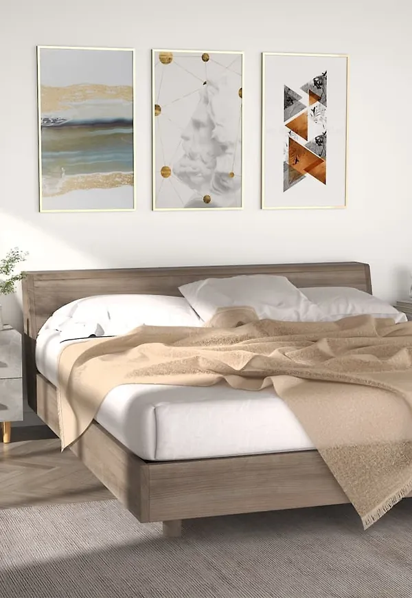 Grå vidaXL-nattduksbord i riktigt trendig modell.