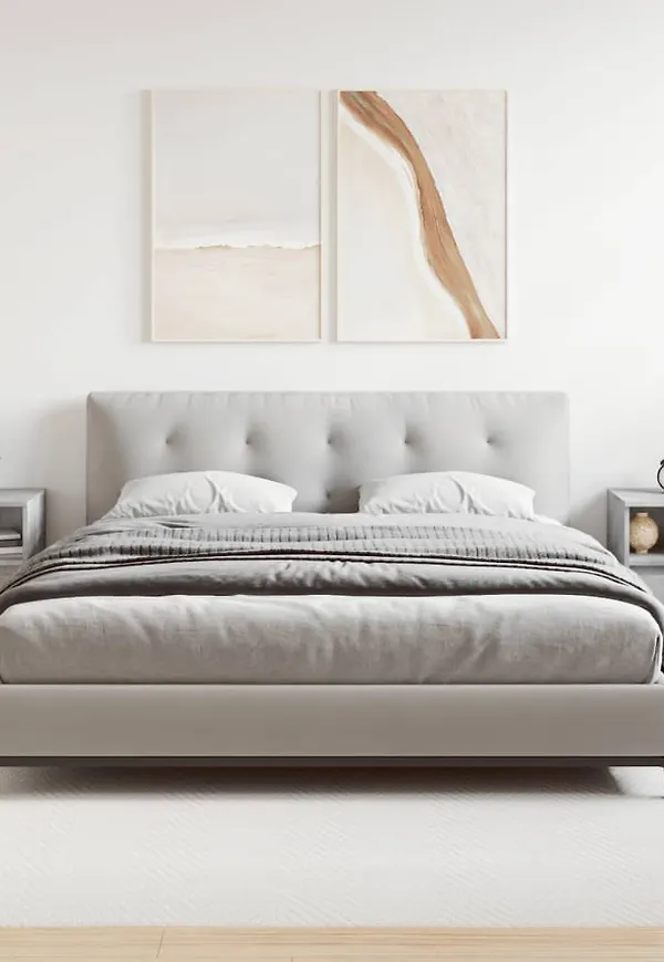 Komfortabel nattduksbord i grått från vidaXL.