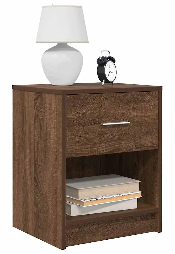 Söt vidaxl bord i brun färg gjord i ek.