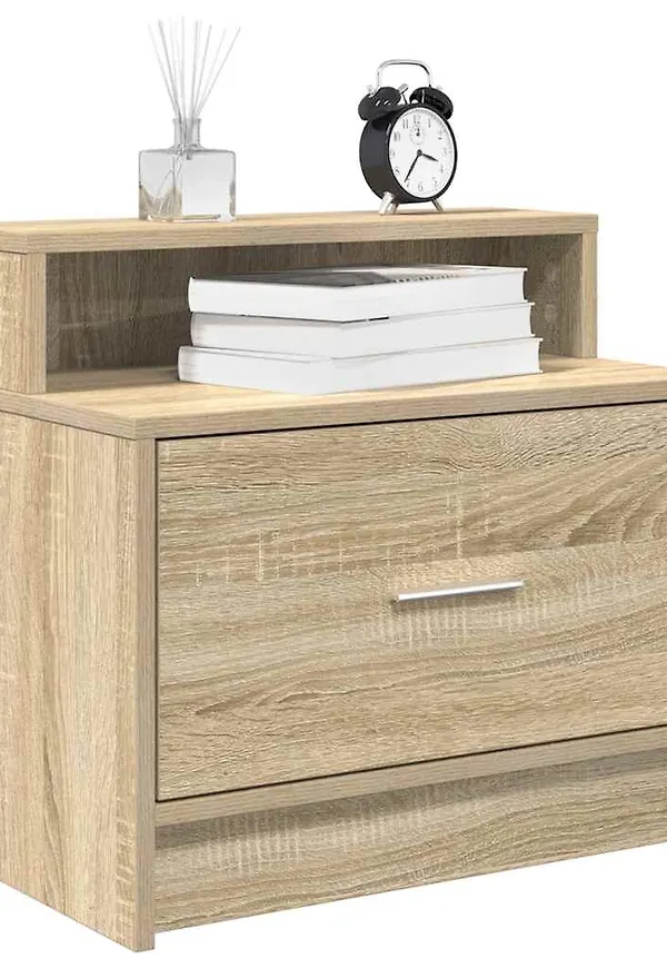 Brun vidaXL-sängbord i komfortabel modell.