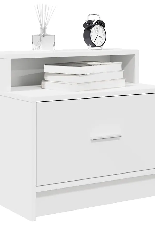 Vit vidaXL-sängbord i trendig modell.