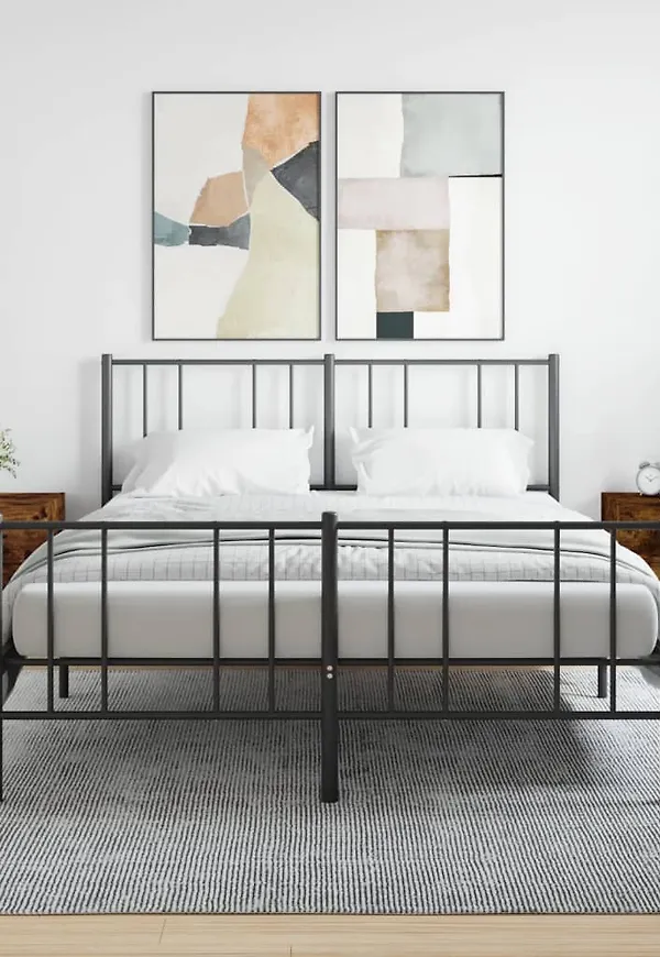 Stilriktig brun bord i järn från vidaXL.