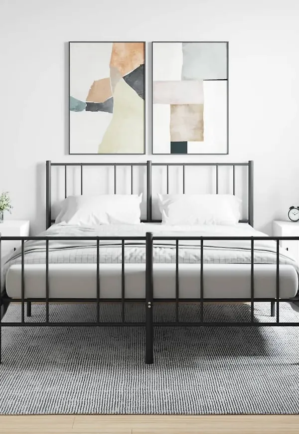 Vit vidaXL-järnbord i klassisk modell.