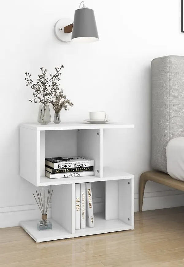 Stilriktig sängbord i vitt från vidaXL.