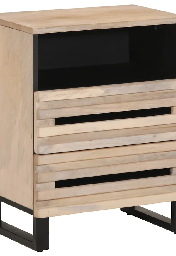 Brun vidaXL-sängbord i fin modell.