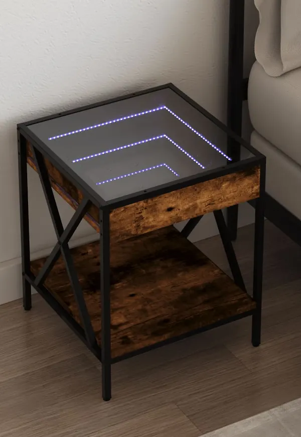 Jättefin brun sängbord 2025 från vidaXL.