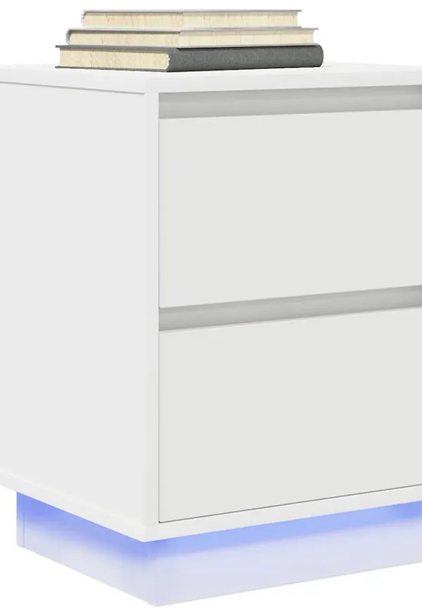 Fantastiskt snygg nattduksbord i vitt från vidaXL.