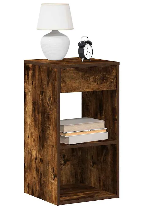 Trendig sängbord i ek 2025 från vidaXL.