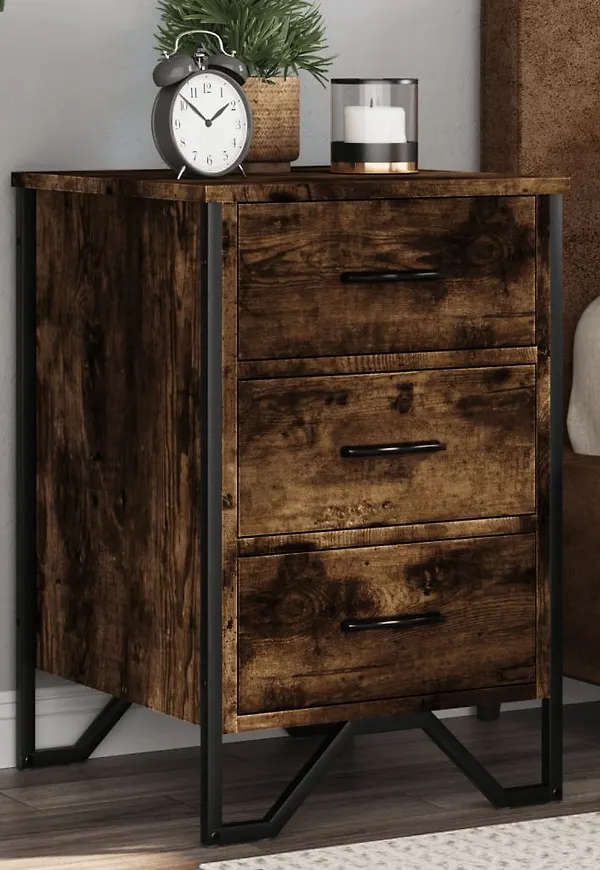 Jättefin brun sängbord 2025 från vidaXL.