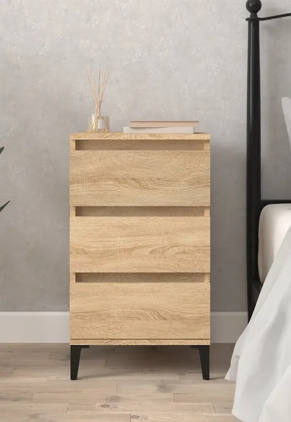 Jättefin brun bord i ek från vidaXL.