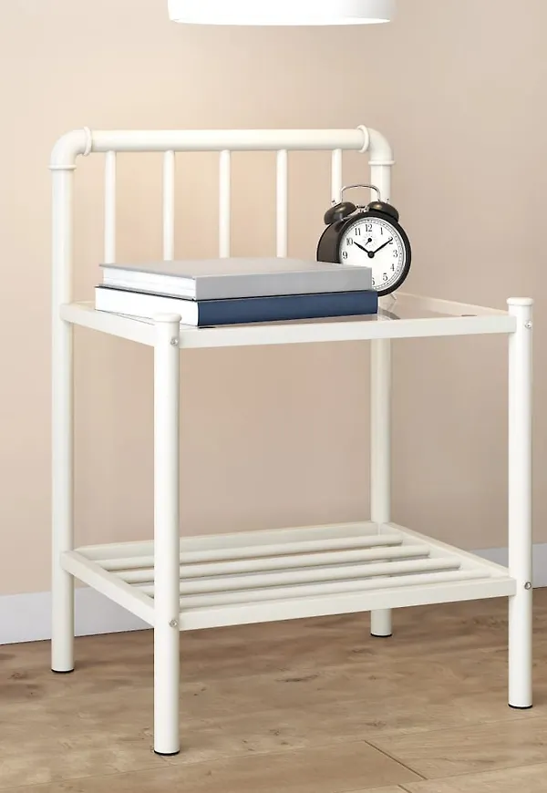 Jättefin sidobord i vitt från vidaXL.