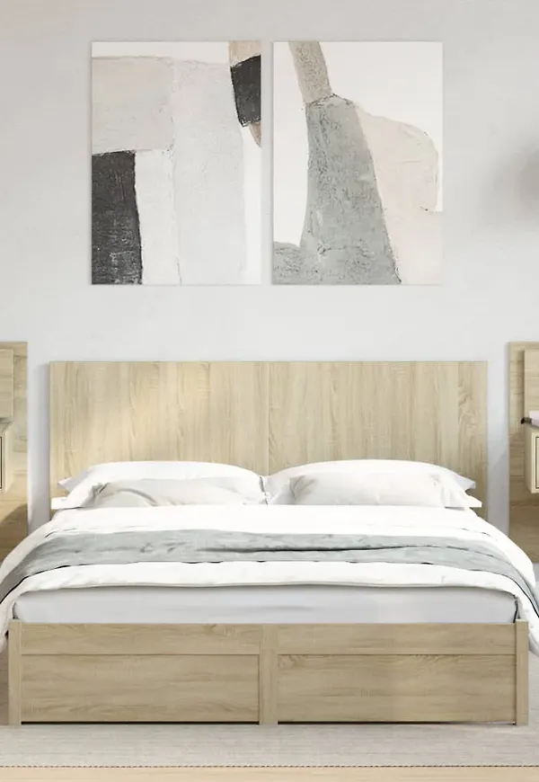 Klassisk brun säng i ek 2025 från vidaXL.