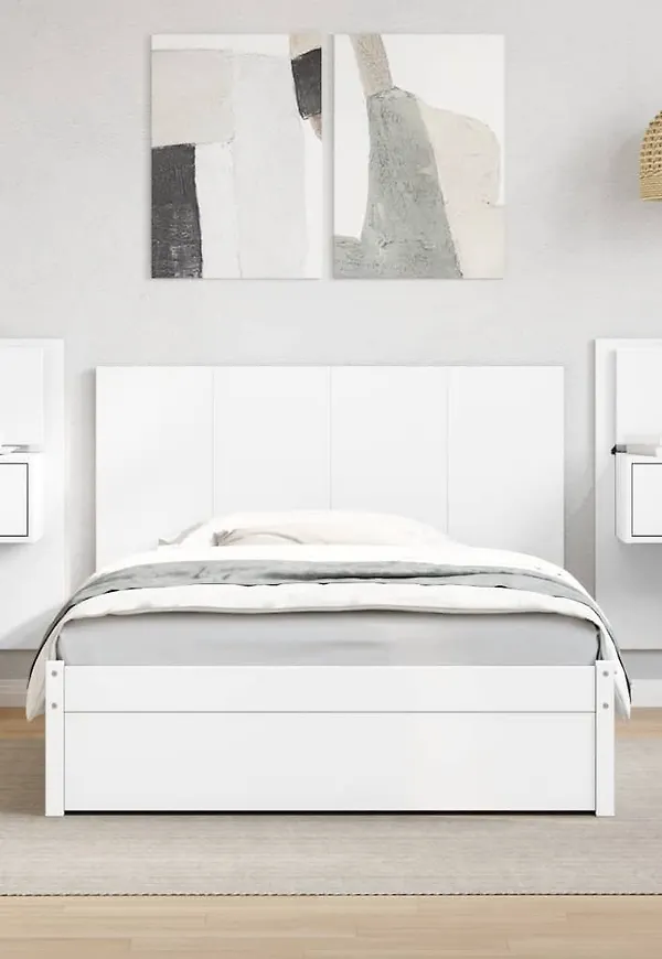 Elegant sängbord i vitt från vidaXL.