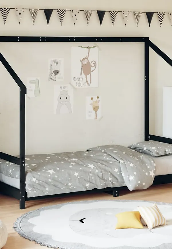 Stilren svart säng 2025 från vidaXL.