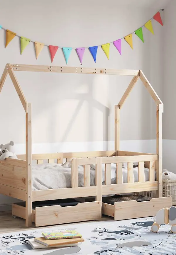 Brun vidaXL-säng i riktigt fin modell.