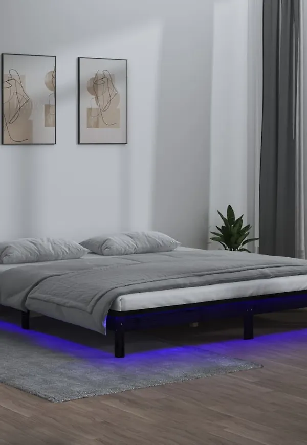 Svart vidaXL-sängram i snygg modell.