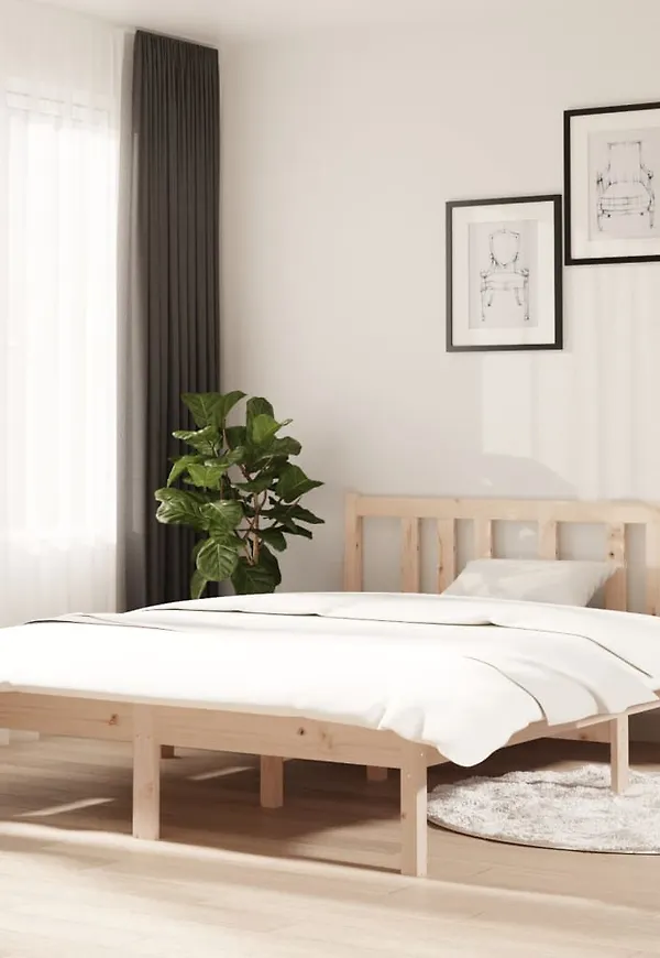 Elegant sängram i brunt från vidaXL.