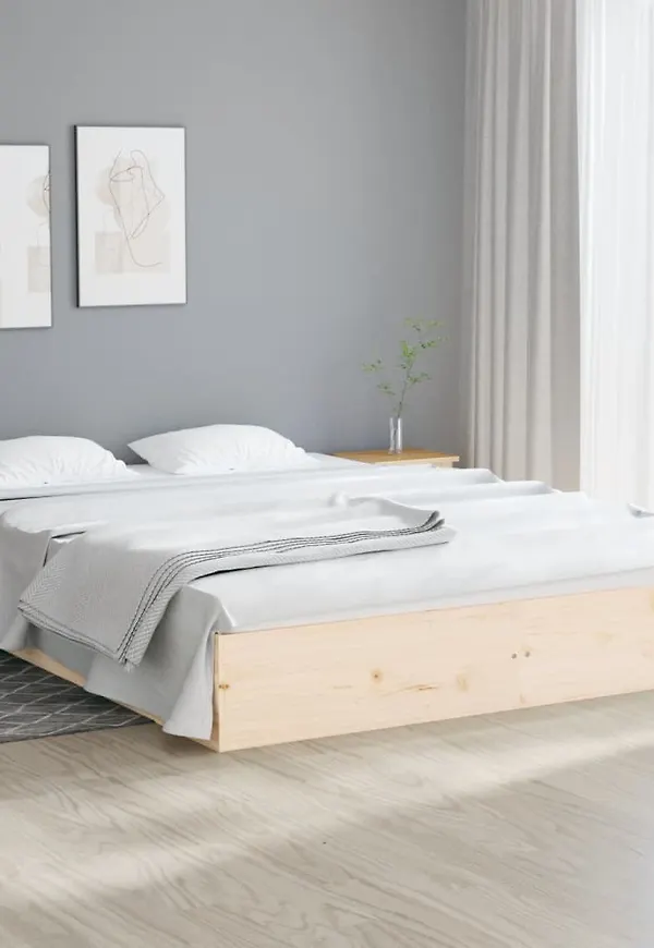 Vacker brun sängram 2025 från vidaXL.