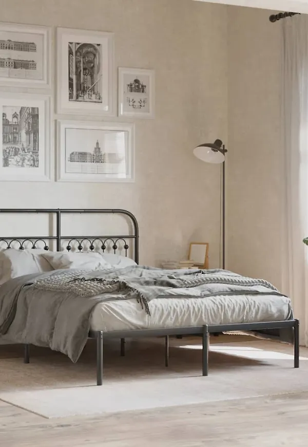 Vacker svart sängram 2025 från vidaXL.