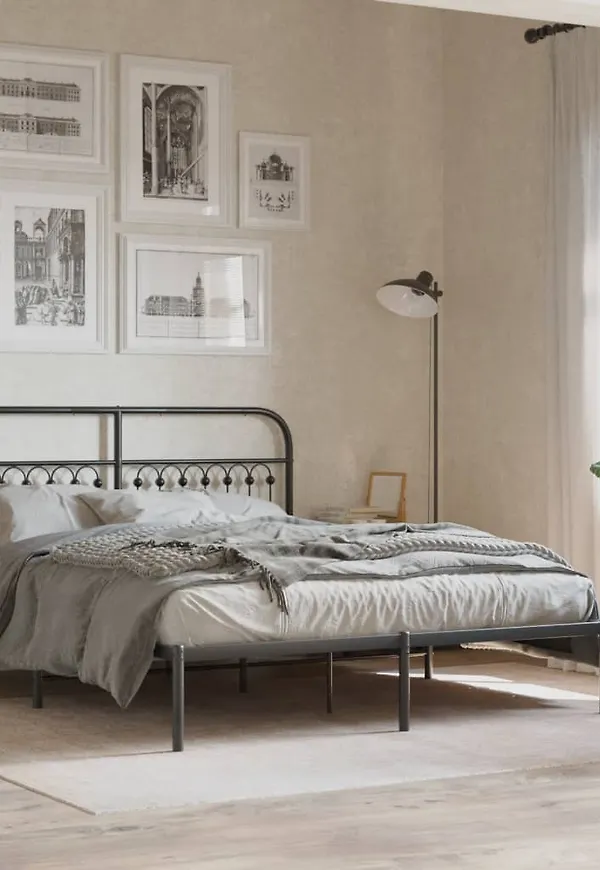 Cool svart sängram 2025 från vidaXL.