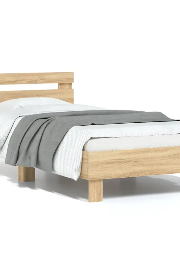 Skön brun säng i ek från vidaXL.