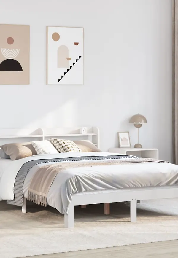 Elegant vit säng 2025 från vidaXL.