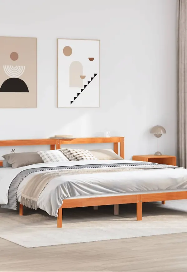 Riktigt fin brun sängram 2025 från vidaXL.