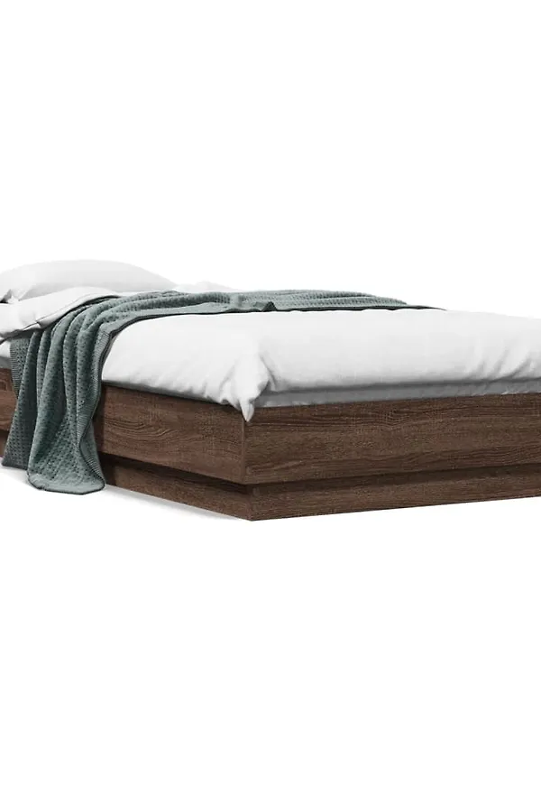 Fin brun säng i ek 2025 från vidaXL.