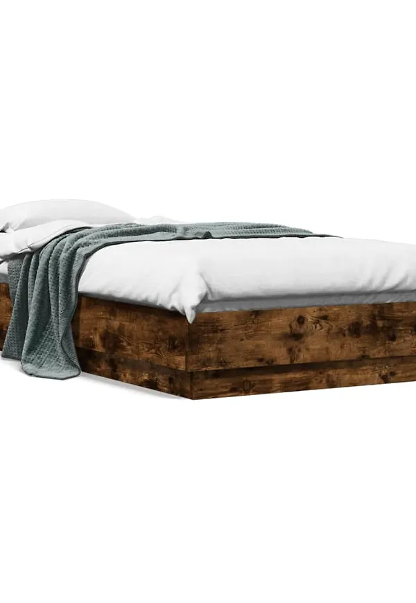 Superfin brun säng i ek från vidaXL.