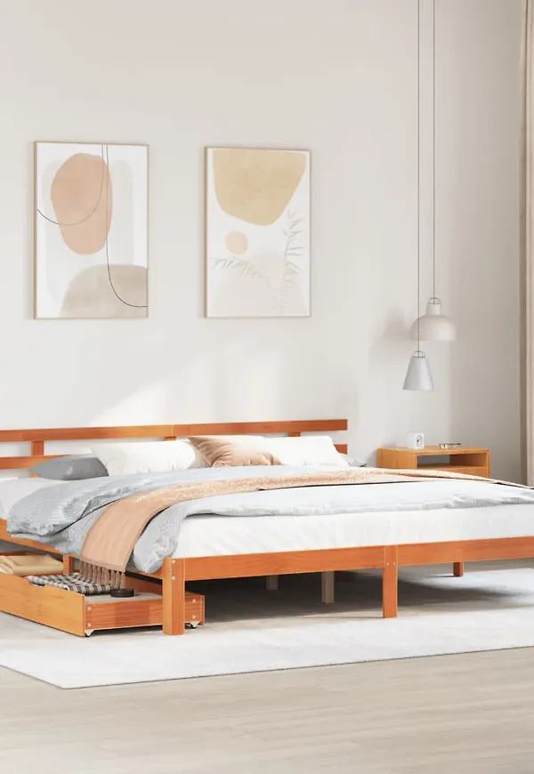 Brun vidaXL-extrasäng i otroligt fin modell.