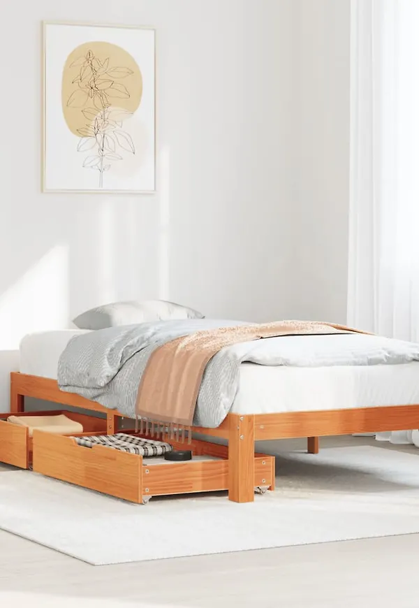 Brun vidaXL-extrasäng i stilriktig modell.