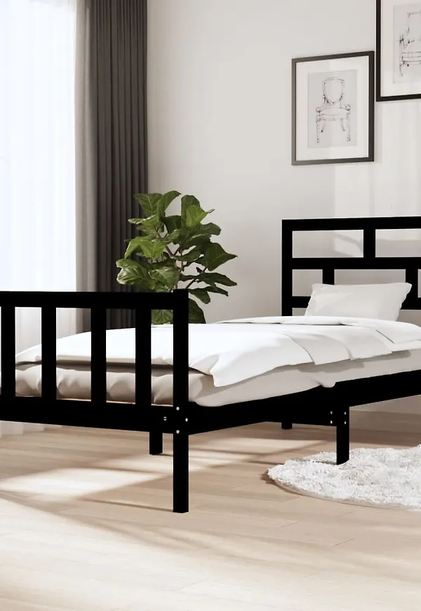 Svart vidaXL-ram i jättefin modell.