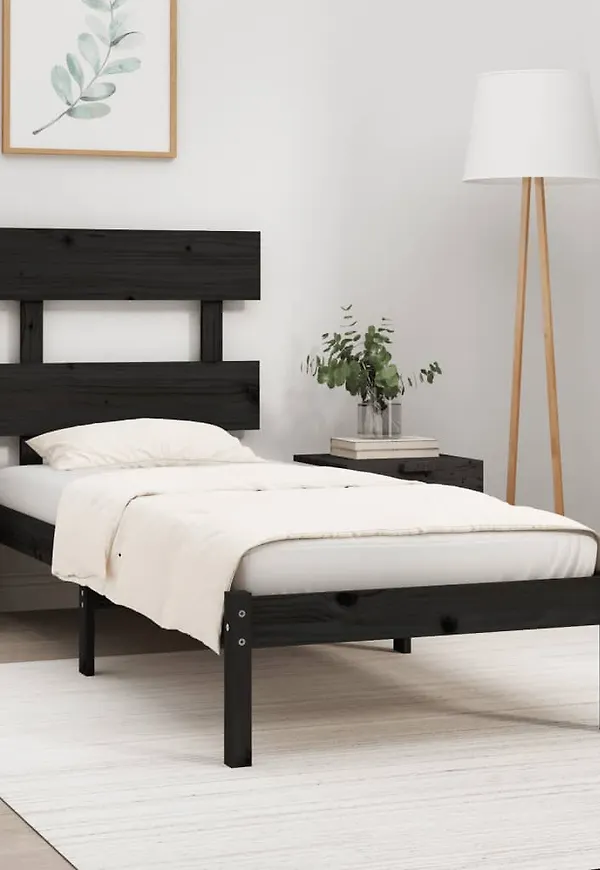 Svart vidaXL-träram i härlig modell.