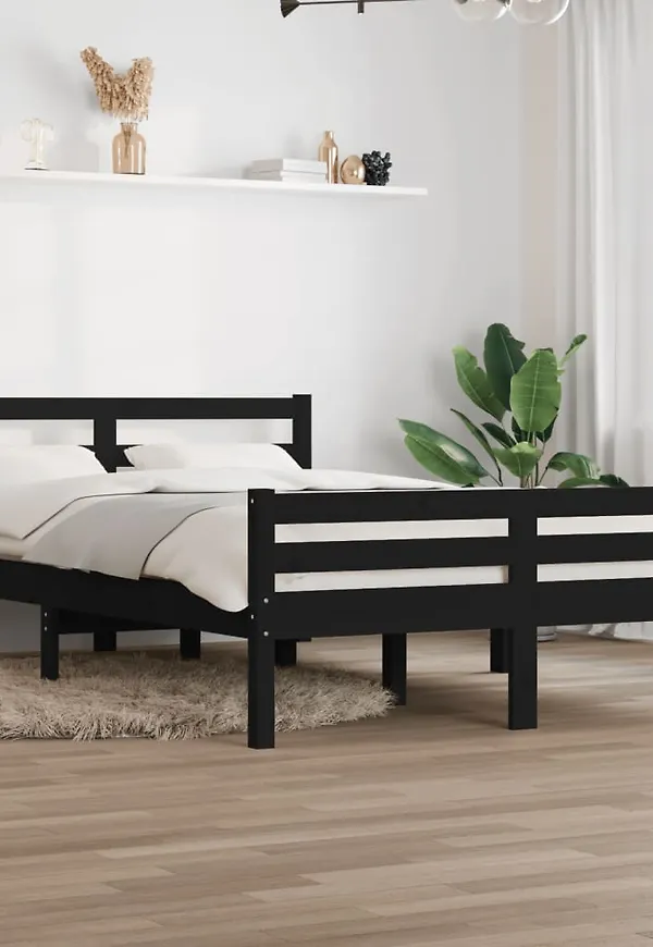 Stilriktig svart sängram 2025 från vidaXL.