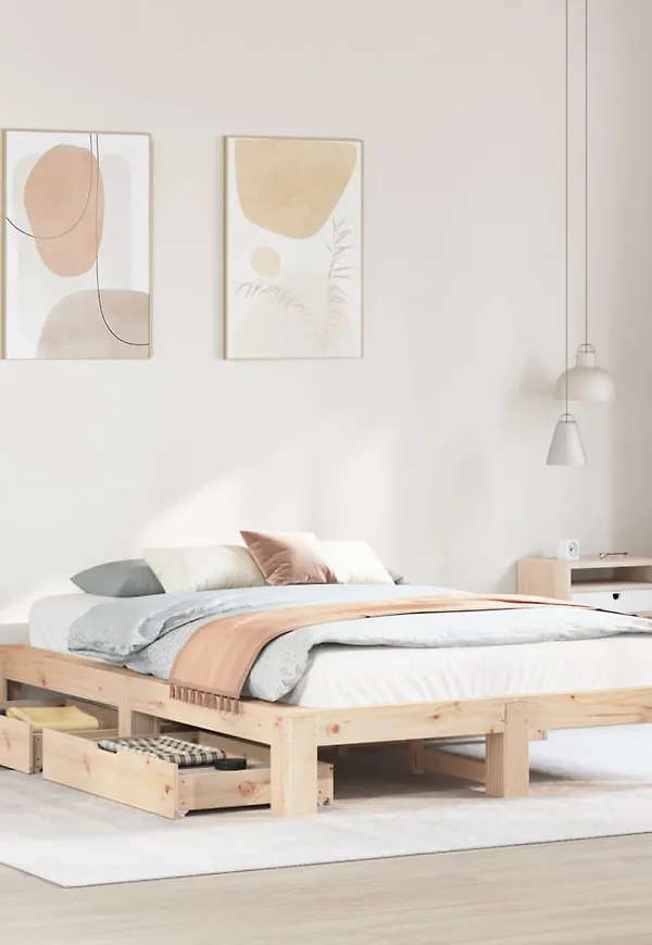 Fantastiskt fin säng i brunt från vidaXL.