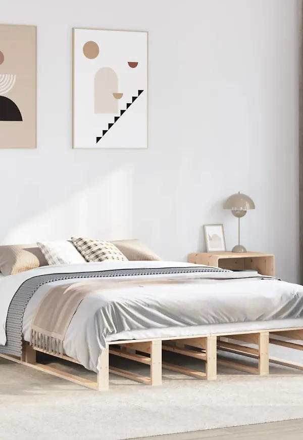 Riktigt trendig brun sängram 2025 från vidaXL.