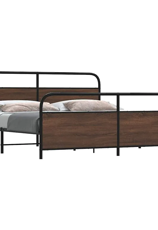 Skön brun säng i ek 2025 från vidaXL.