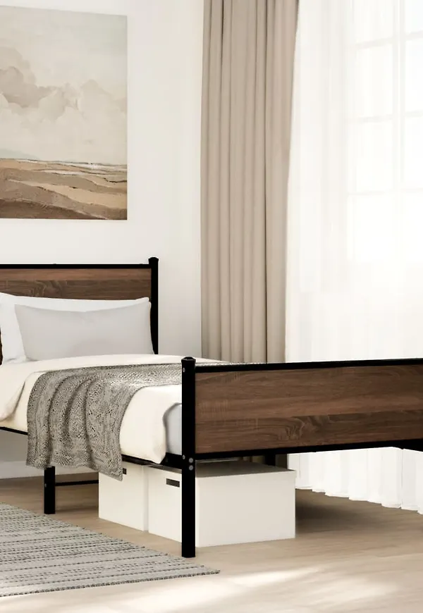 Brun vidaXL-ramar i fantastiskt fin modell.