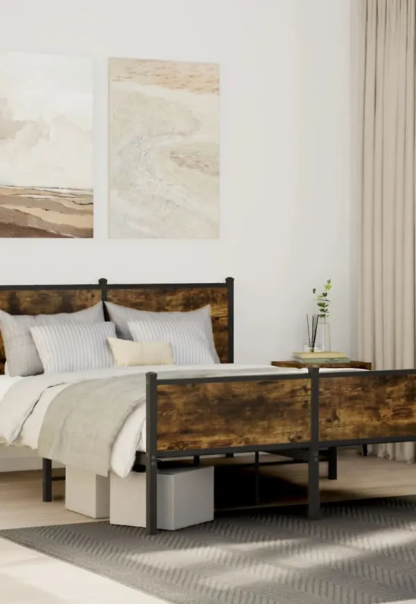 Cool sängram i brunt från vidaXL.