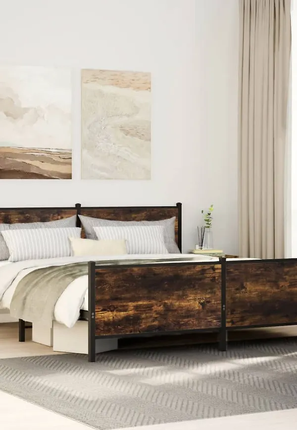 Cool brun sängram 2025 från vidaXL.