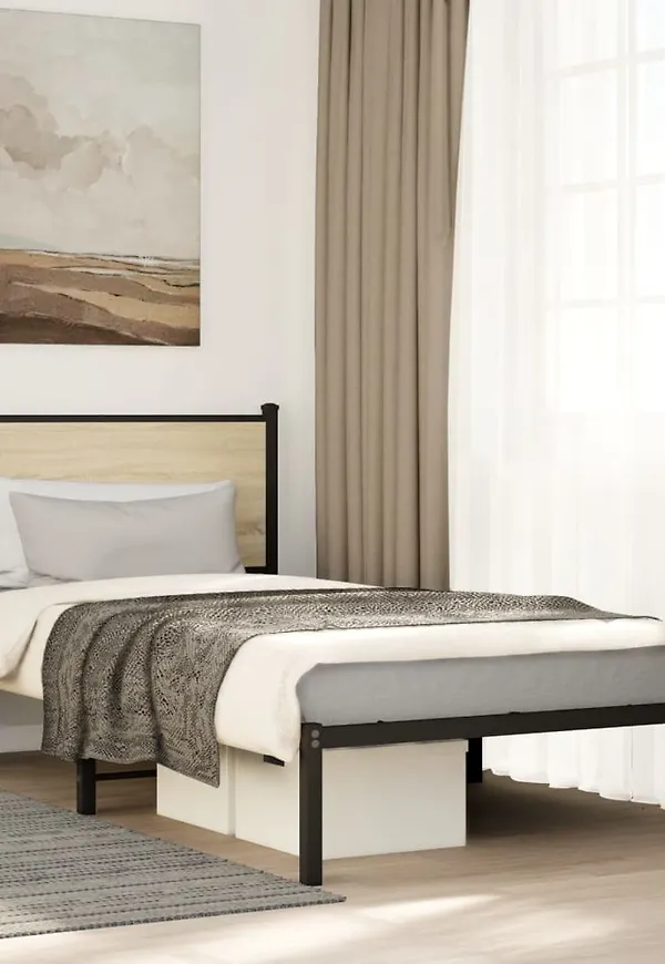 Brun vidaXL-ekram i stilren modell.